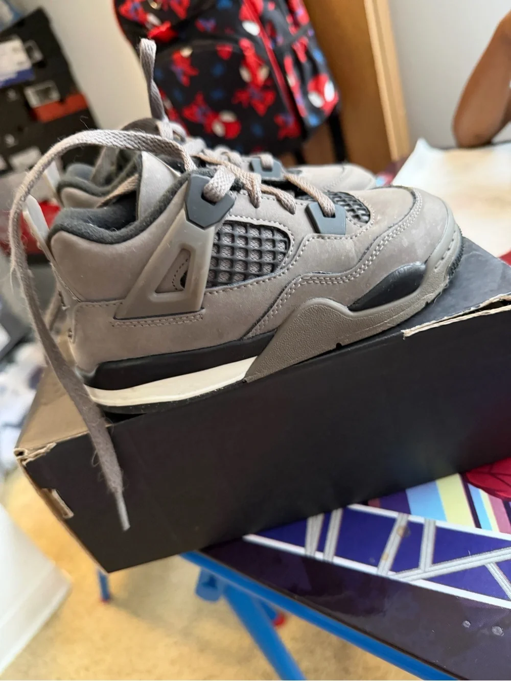 Kids Neutral Gray Athletic Sneakers